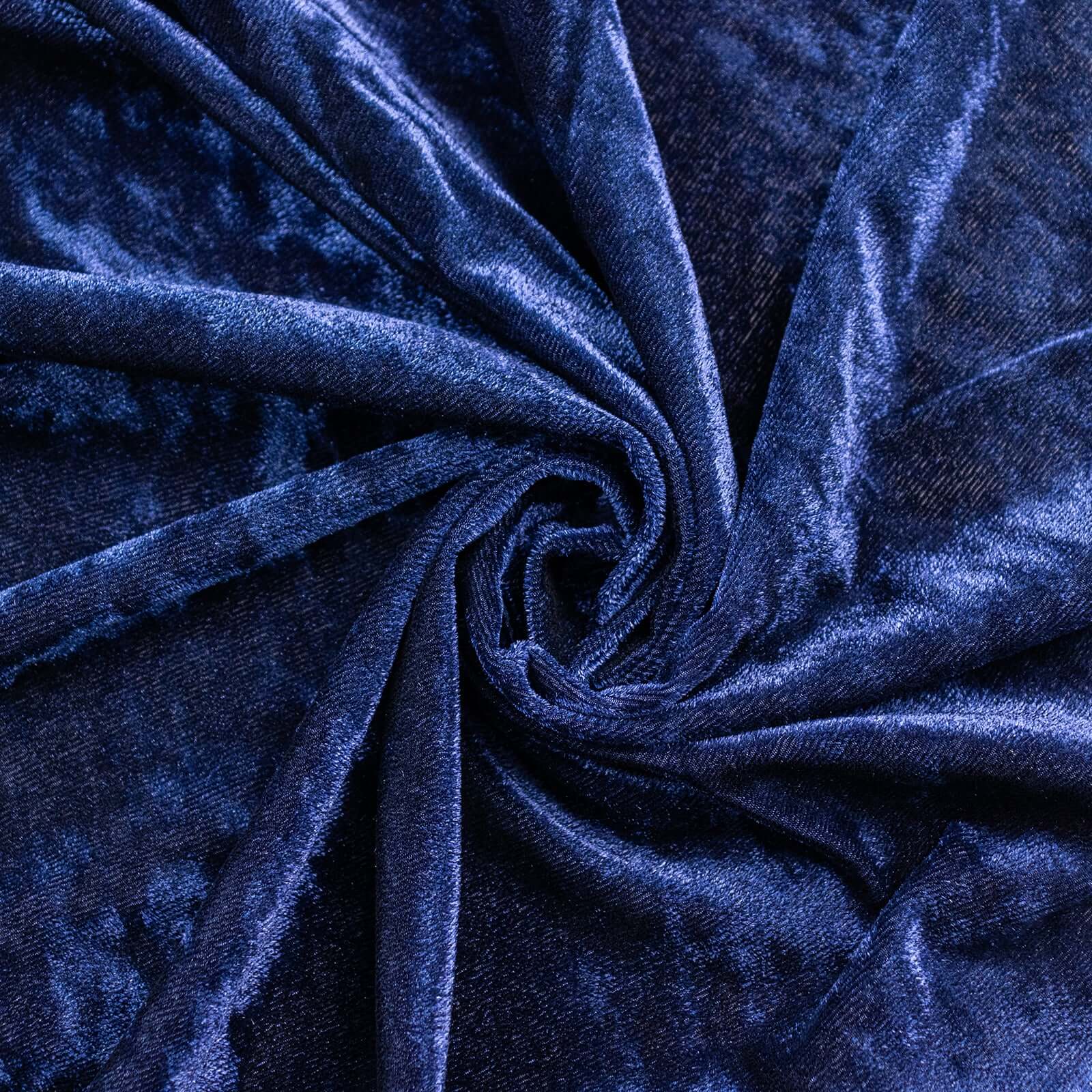 8ftx8ft Navy Blue Premium Smooth Velvet Event Curtain Drapes, Privacy Backdrop Event Panel with Rod Pocket