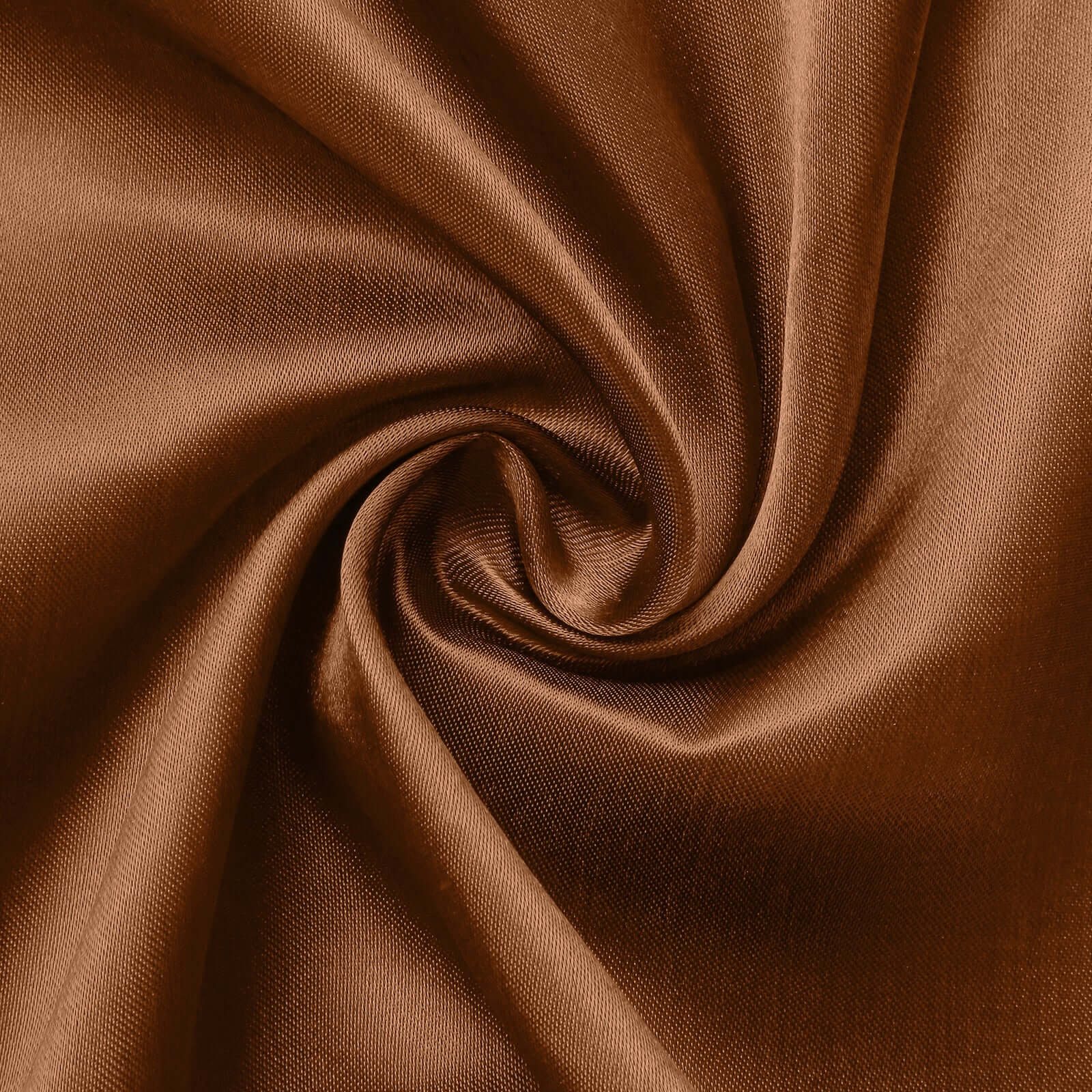 Satin Rectangular 90"x132" Tablecloth Cinnamon Brown Satin - Seamless Table Cover