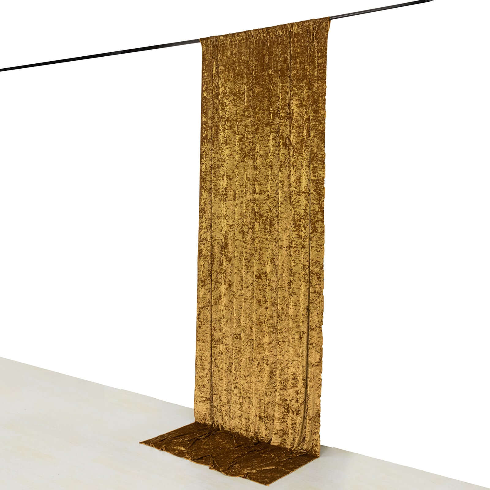 5ftx12ft Gold Premium Smooth Velvet Event Curtain Drapes, Privacy Backdrop Event Panel with Rod Pocket