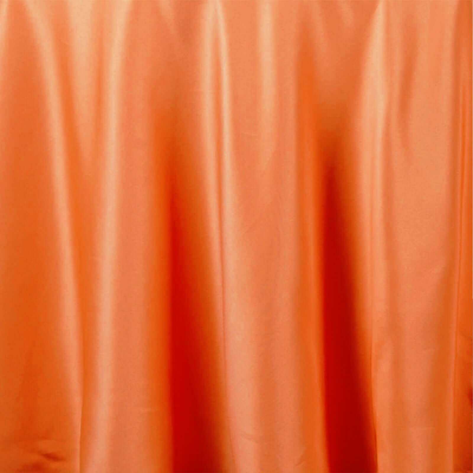 Polyester 132" Round Tablecloth Orange - Seamless Chic Table Cover