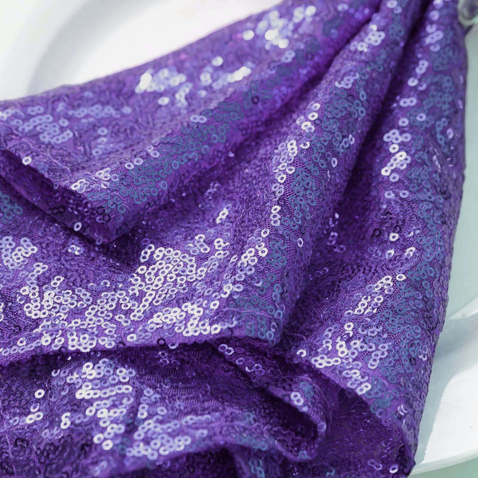 Sequin 20"x20" Napkin Purple - Shimmering Dinner Napkin