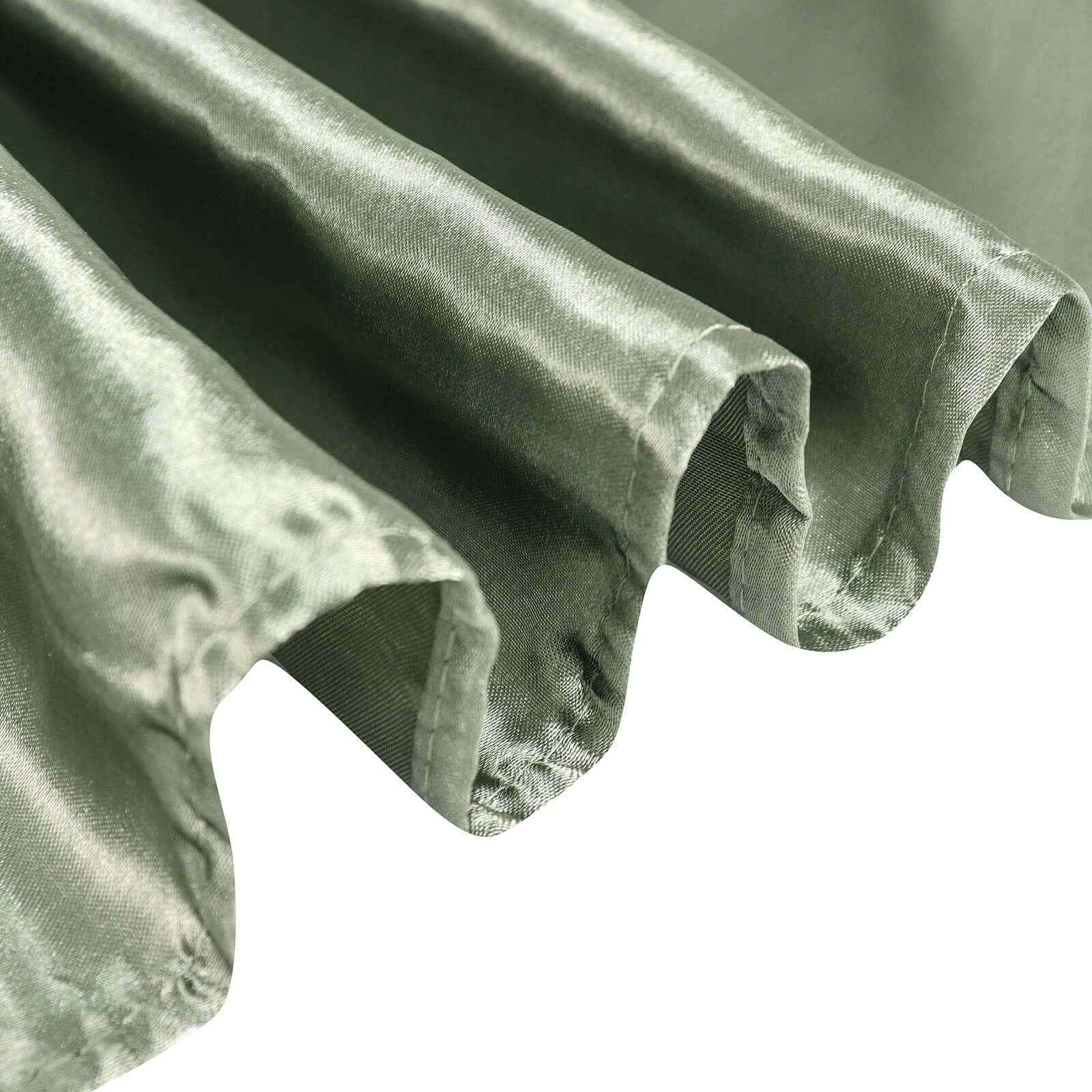 Satin Rectangular 90"x156" Tablecloth Dusty Sage Green - Seamless Table Cover