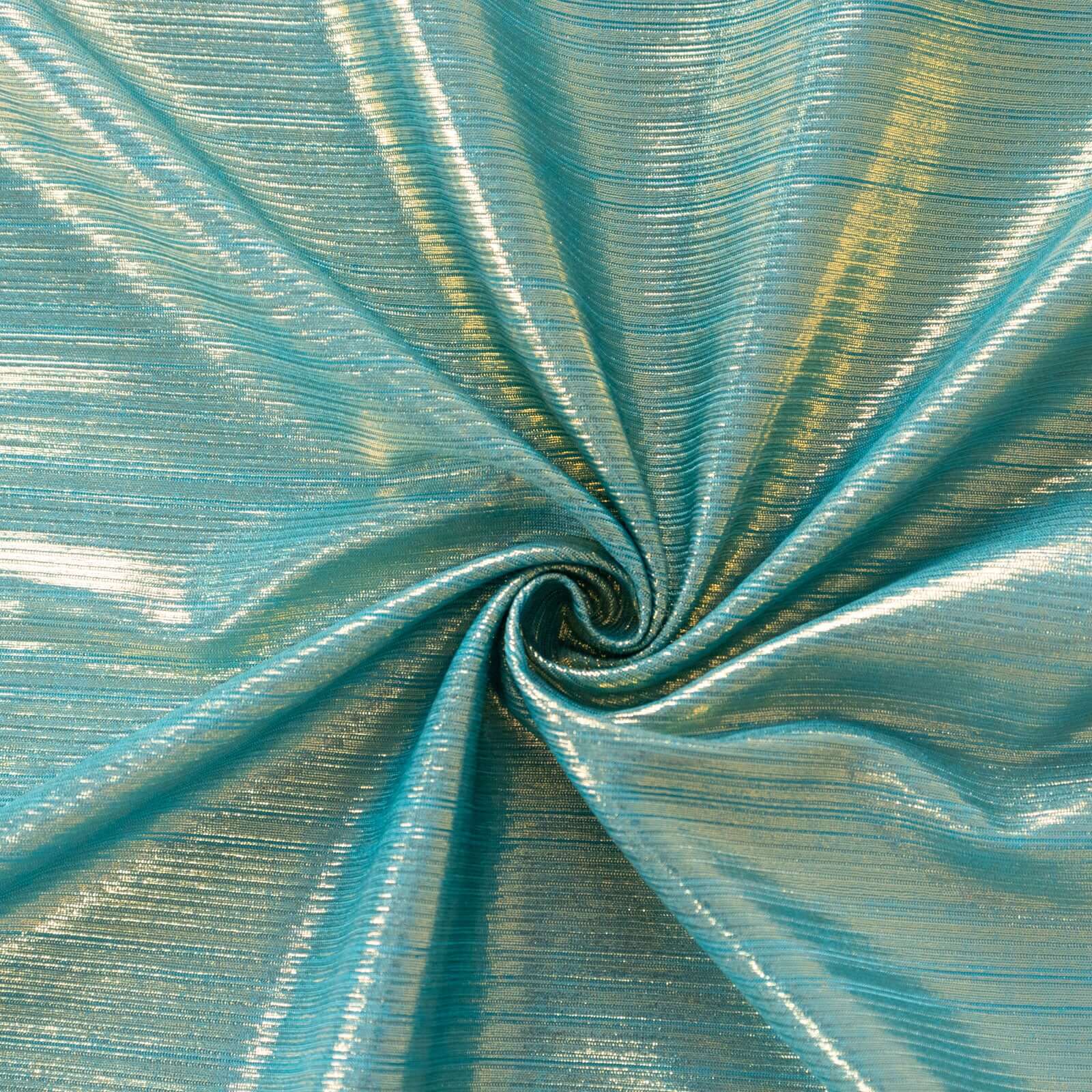 Sequin Dots Polyester 60"x126" Rectangle Tablecloth Shimmering Turquoise - Wrinkle Free & Sparkling Table Cover