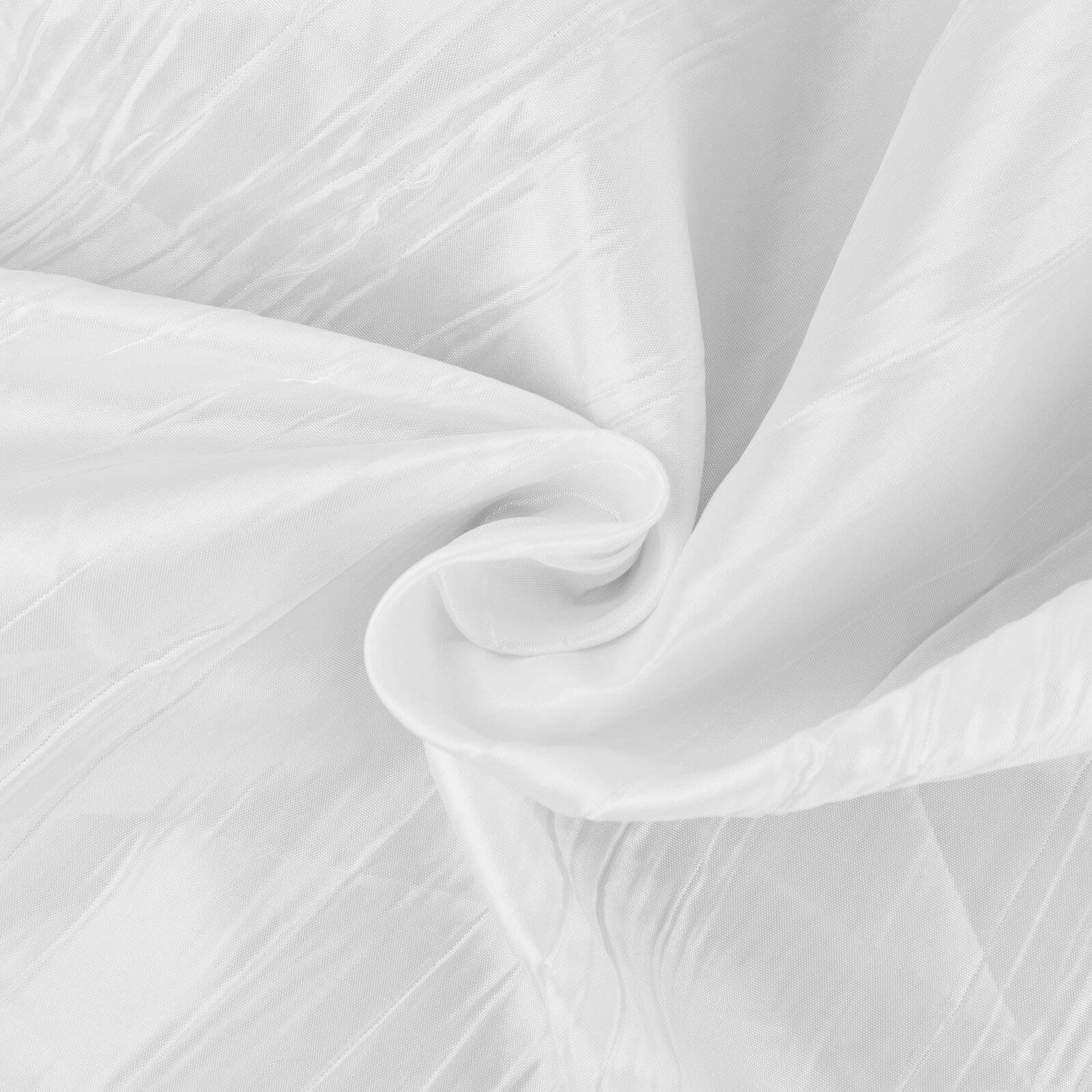 54"x10 Yards White Accordion Crinkle Taffeta Fabric Bolt