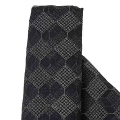 54"x4 Yards Black Silver Buffalo Plaid Polyester Fabric Roll, Checkered Netting DIY Craft Fabric Bolt
