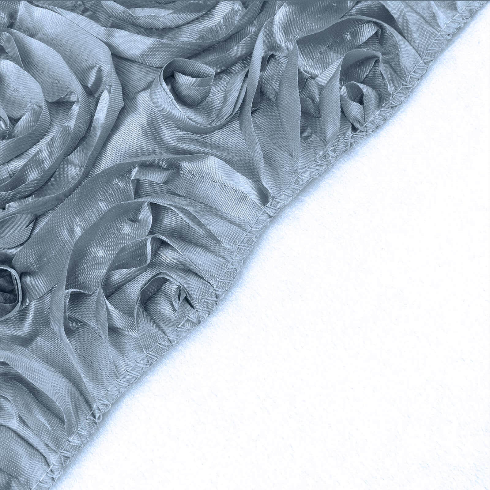 54"x4yd Dusty Blue Satin Rosette Fabric By The Bolt, DIY Craft Fabric Roll