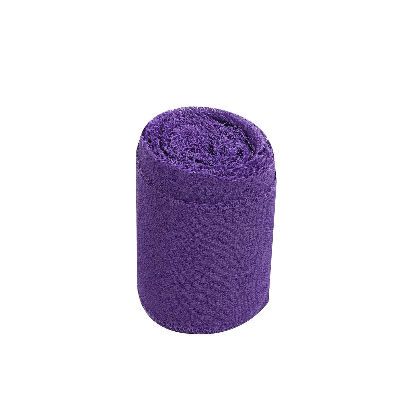 2 Pack 6yd Purple Silk-Like Chiffon Linen Ribbon Roll For Bouquets, Wedding Invitations Gift Wrapping