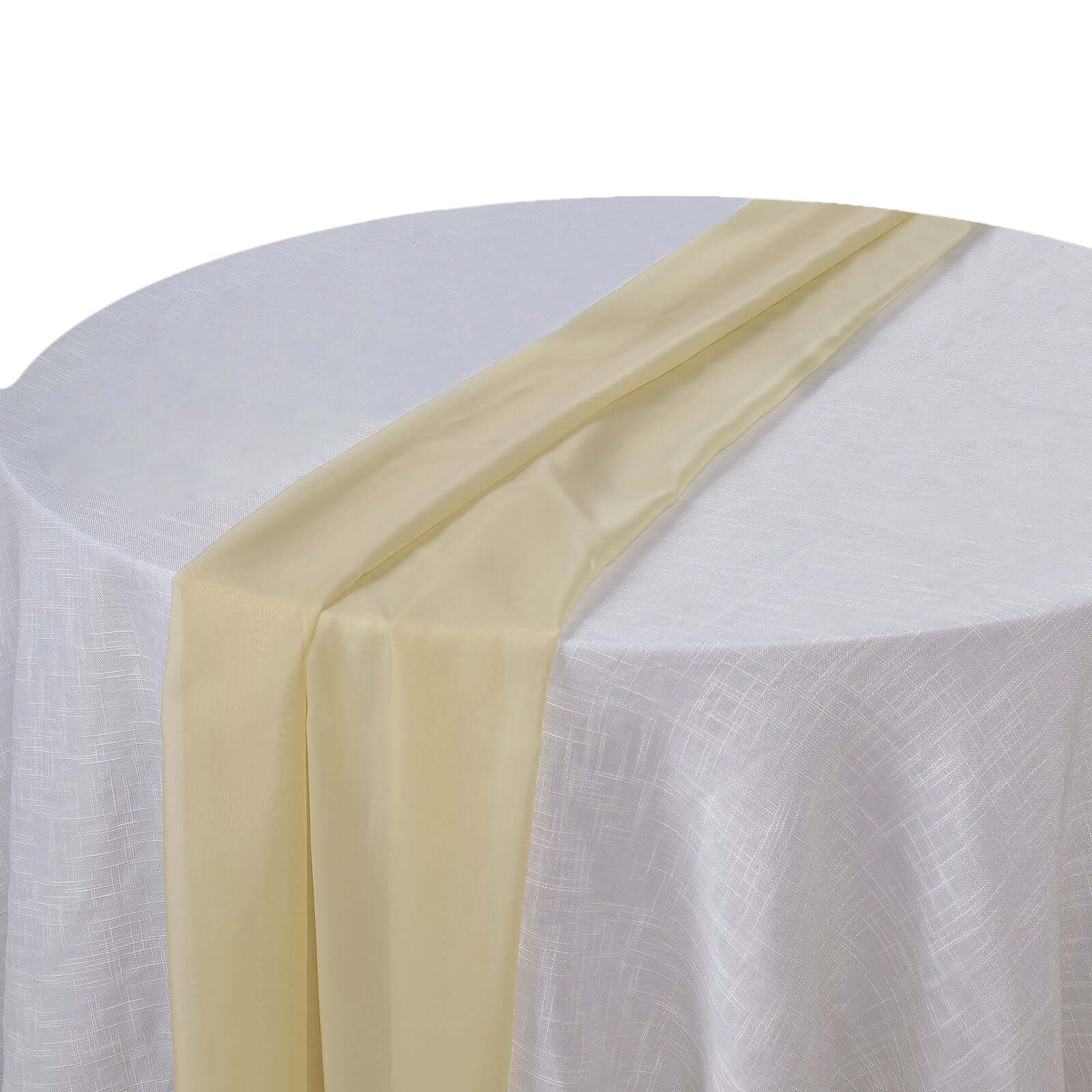 Premium Chiffon 6ft Table Runner Champagne - Flowy & Lightweight Table Decor
