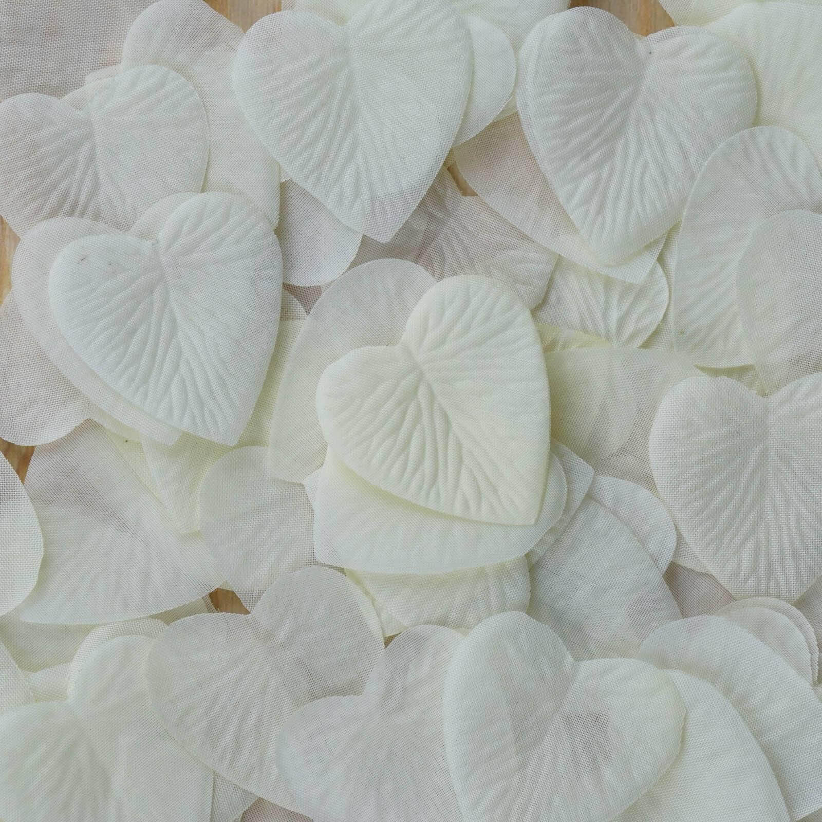 500-Pack Heart Scatters Ivory Silk Confetti - Decorative Party Table Accents
