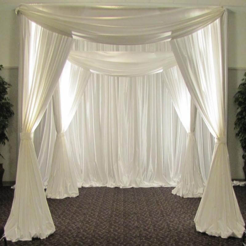 10ft 4-Post DIY Photography Backdrop Stand, Wedding Arch Canopy Tent