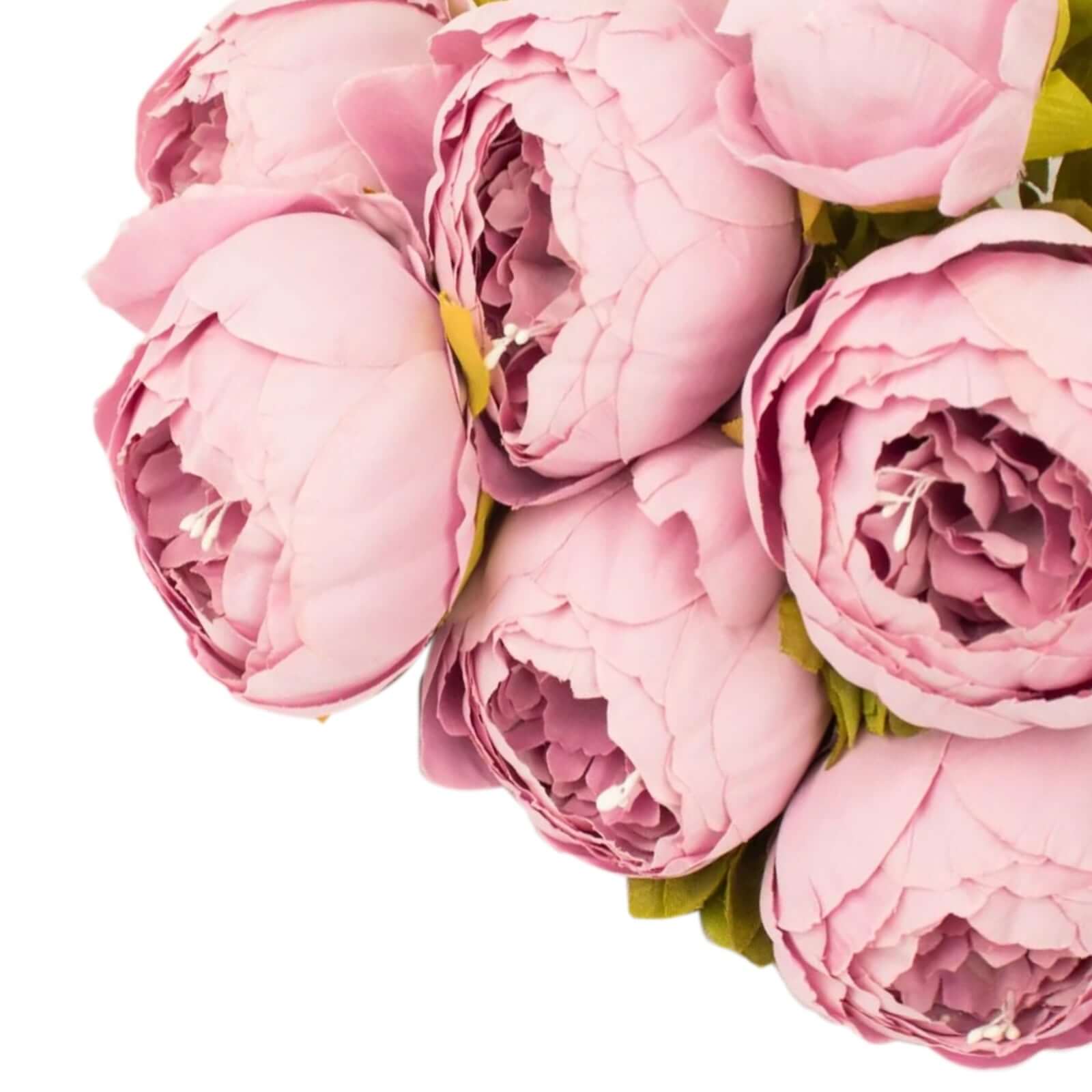2 Pack 19" Lavender Lilac Artificial Peony Flower Wedding Bouquets, Faux Silk Flower Arrangements