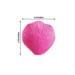 500-Pack Rose Petals Round Design Fuchsia Silk Confetti - Decorative Scatters for Tables and Floors