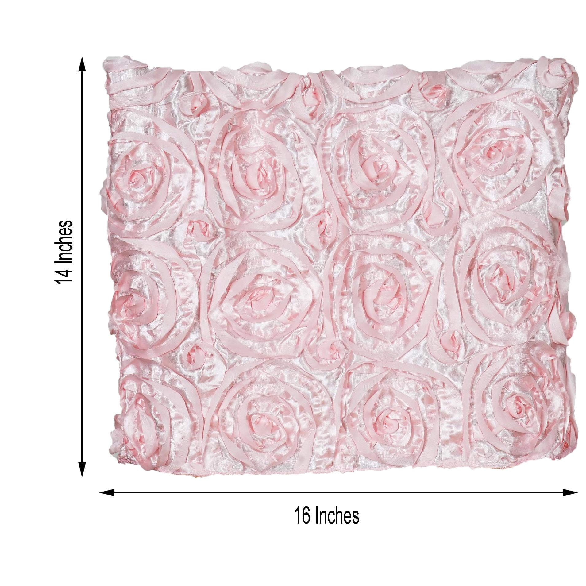 Satin 16" Chair Caps with Rosette Design for Chiavari Chairs Blush - Exquisite Chair Back Cover for Weddings & Parties