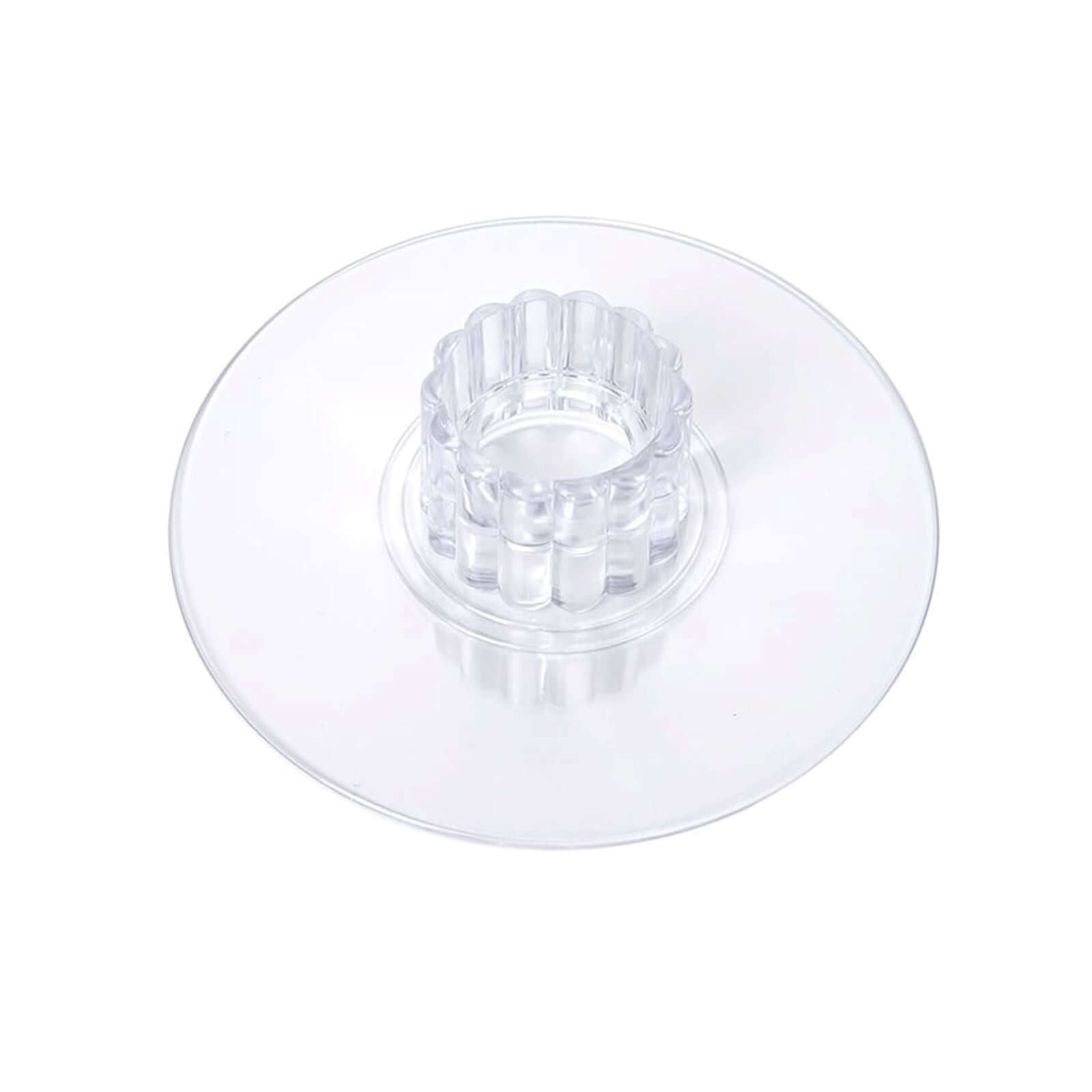 Acrylic Round DIY Cake Stand Plate Clear - Customized Tiered Dessert Display Holder for Treats Appetizers & Snacks