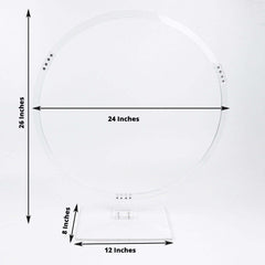 Table Wedding Arch Hoop Stand Acrylic Round Clear - Wreath Tabletop Centerpiece for Weddings 26"