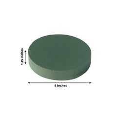 6 Pack Green Large Floral Foam Blocks for Artificial Flowers, 6" Round Wet Styrofoam Bricks Artificial Flower Arrangement Craft Supplies