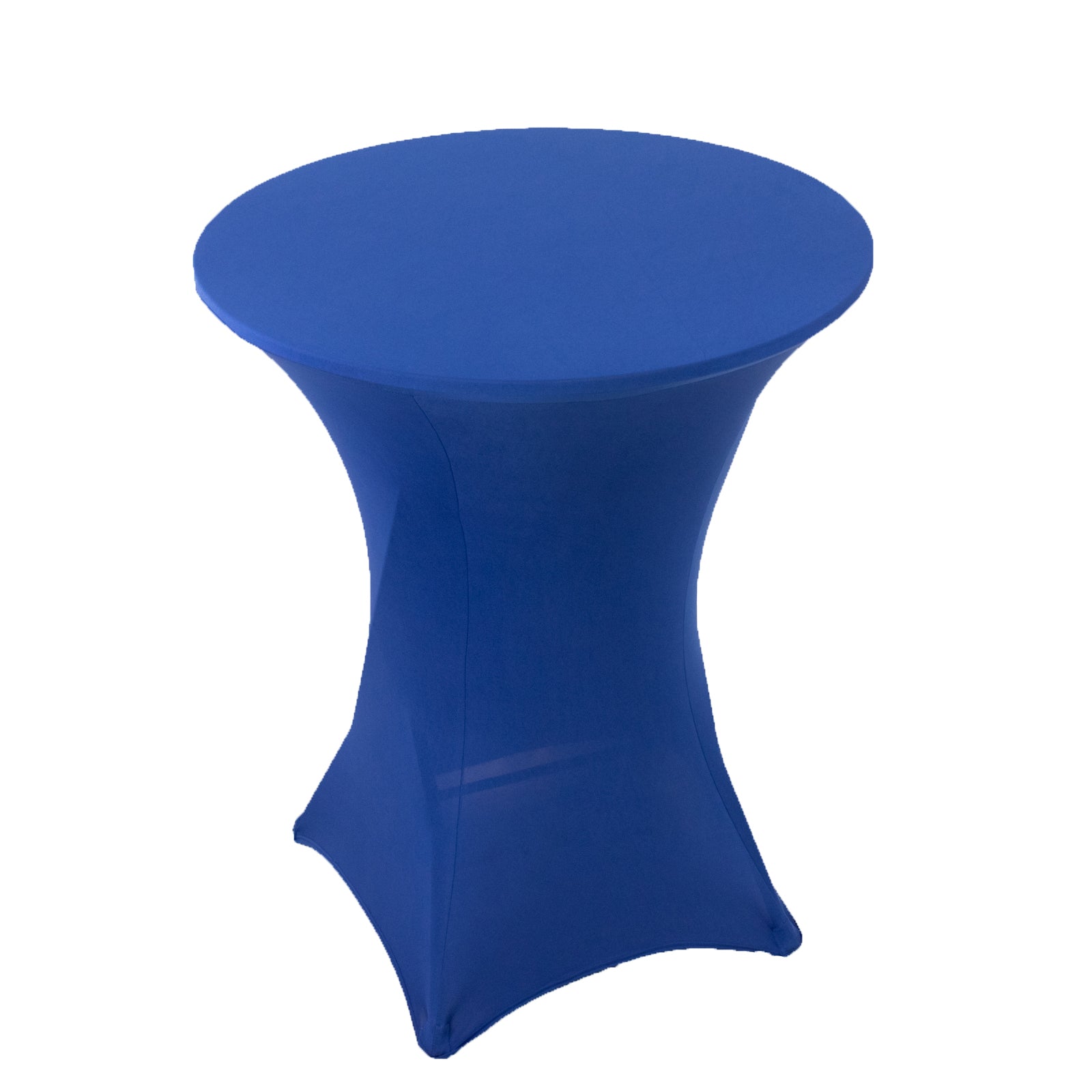 Spandex 33"-36" Round Cocktail Table Cover Royal Blue - Easy to Maintain Stretch Fitted Highboy Tablecloth