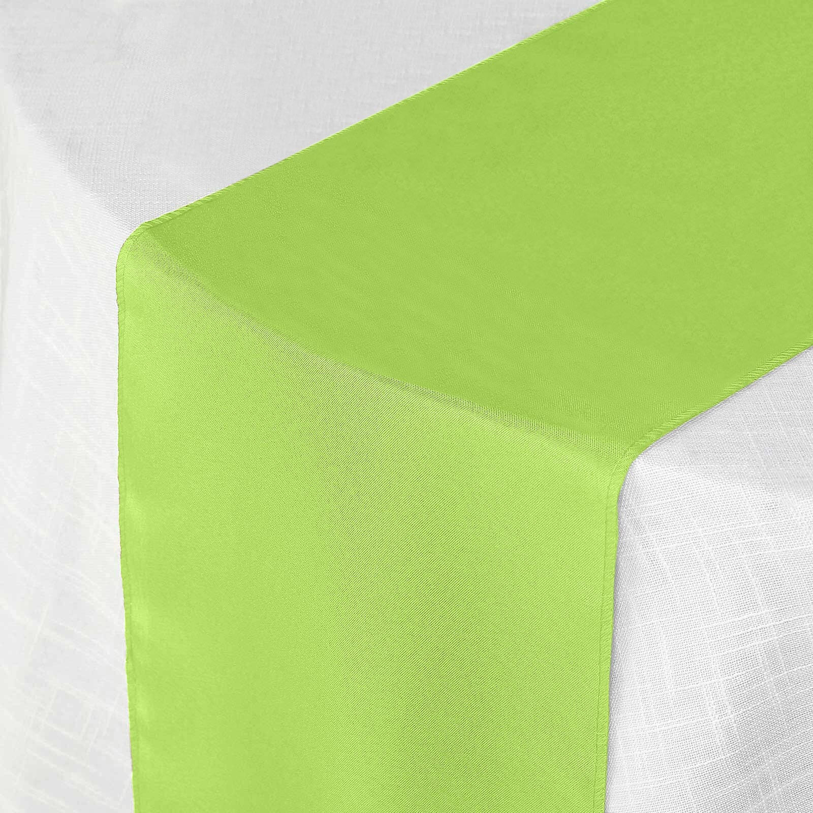 Polyester 12"x108" Table Runner Apple Green - Durable & Wrinkle-Resistant Table Decor