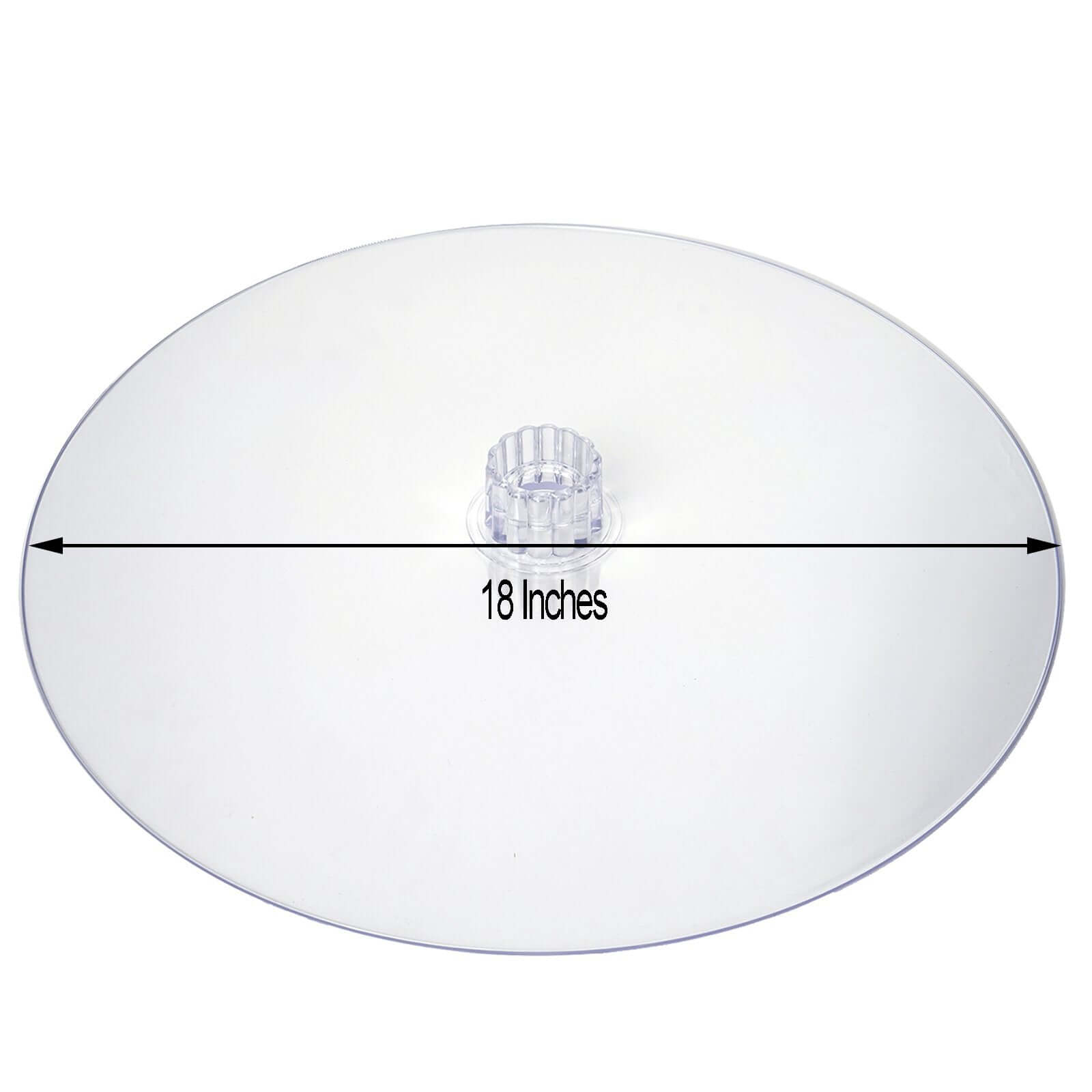 Acrylic Round DIY Cake Stand Plate Clear - Customized Tiered Dessert Display Holder for Treats Appetizers & Snacks 18"