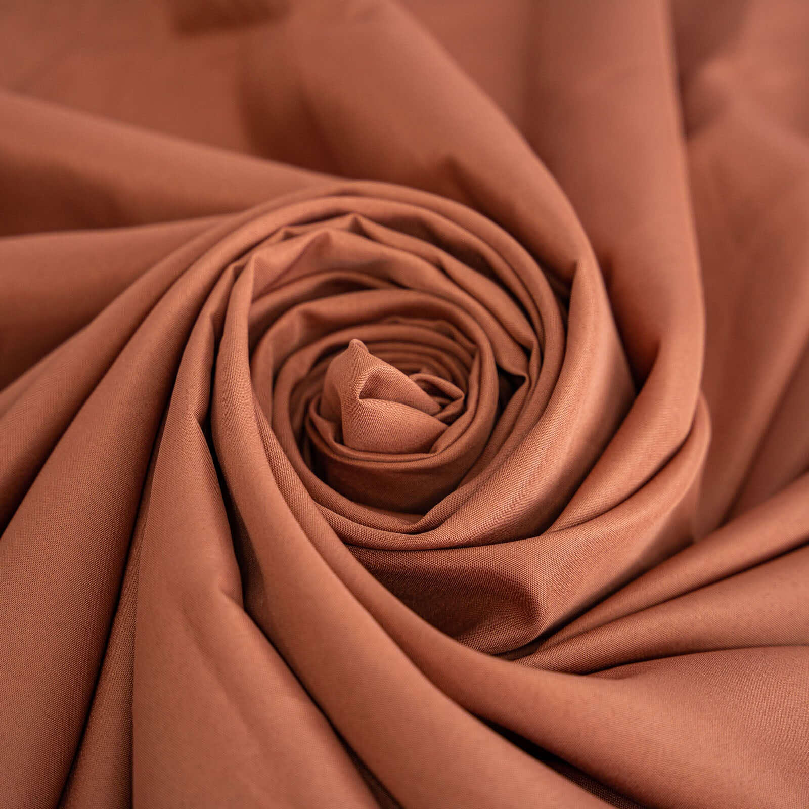 Polyester 120" Round Tablecloth Terracotta (Rust) - Seamless Wrinkle-Resistant Table Cover