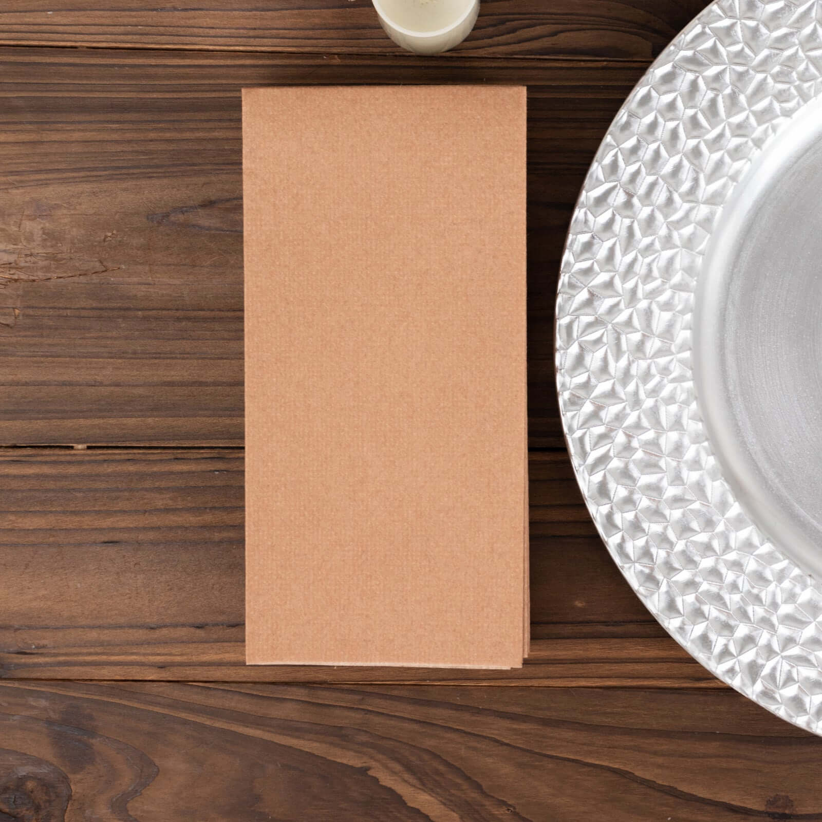 20-Pack Paper Linen-Like Napkins Terracotta (Rust) - Disposable Hygienic Airlaid Guest Towels 8.5"x4"