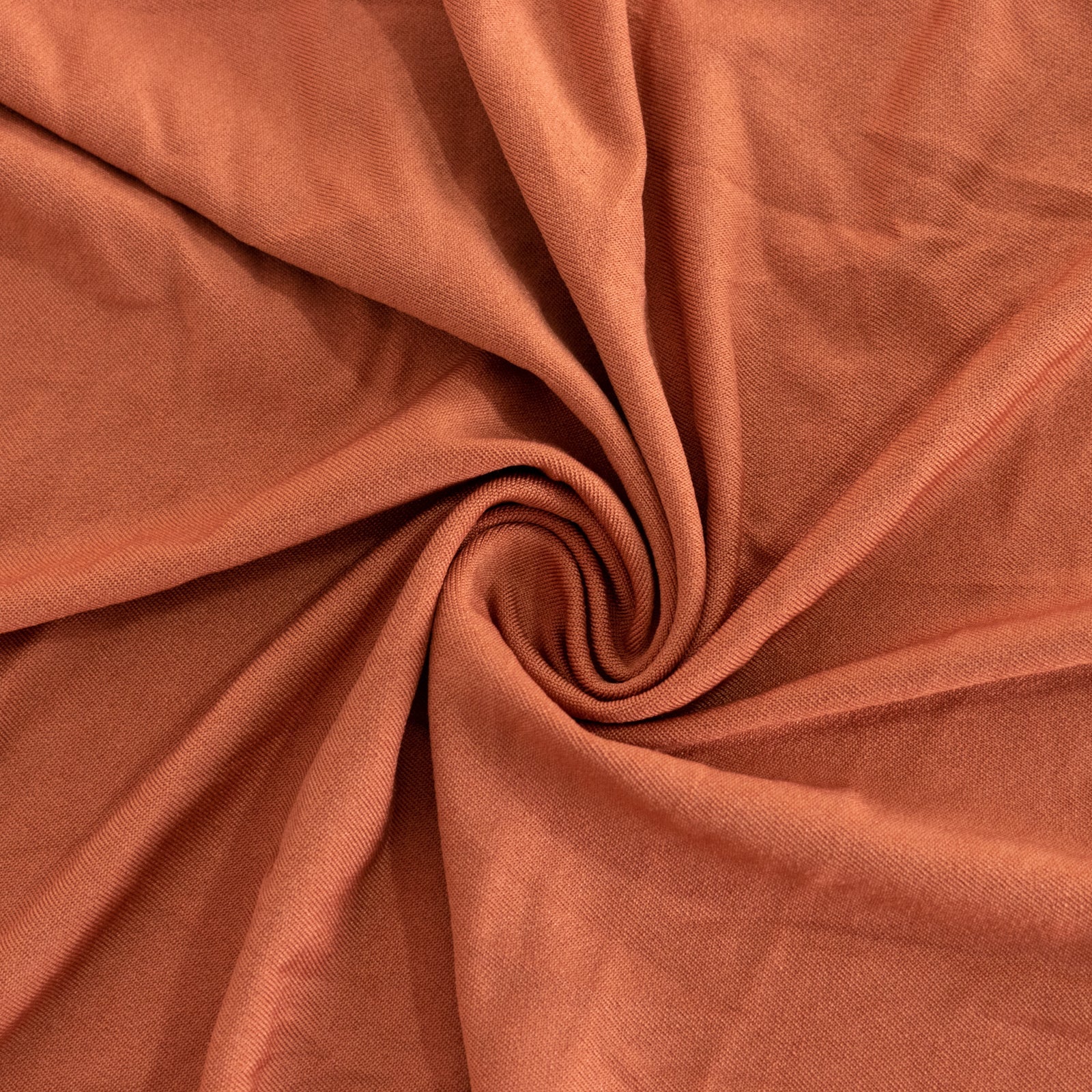 Spandex 33"-36" Round Cocktail Table Cover Terracotta (Rust) - Easy to Maintain Stretch Fitted Highboy Tablecloth