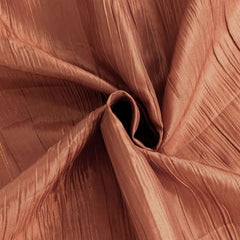 Taffeta 12"x108" Table Runner Terracotta (Rust) - Accordion Crinkle Design