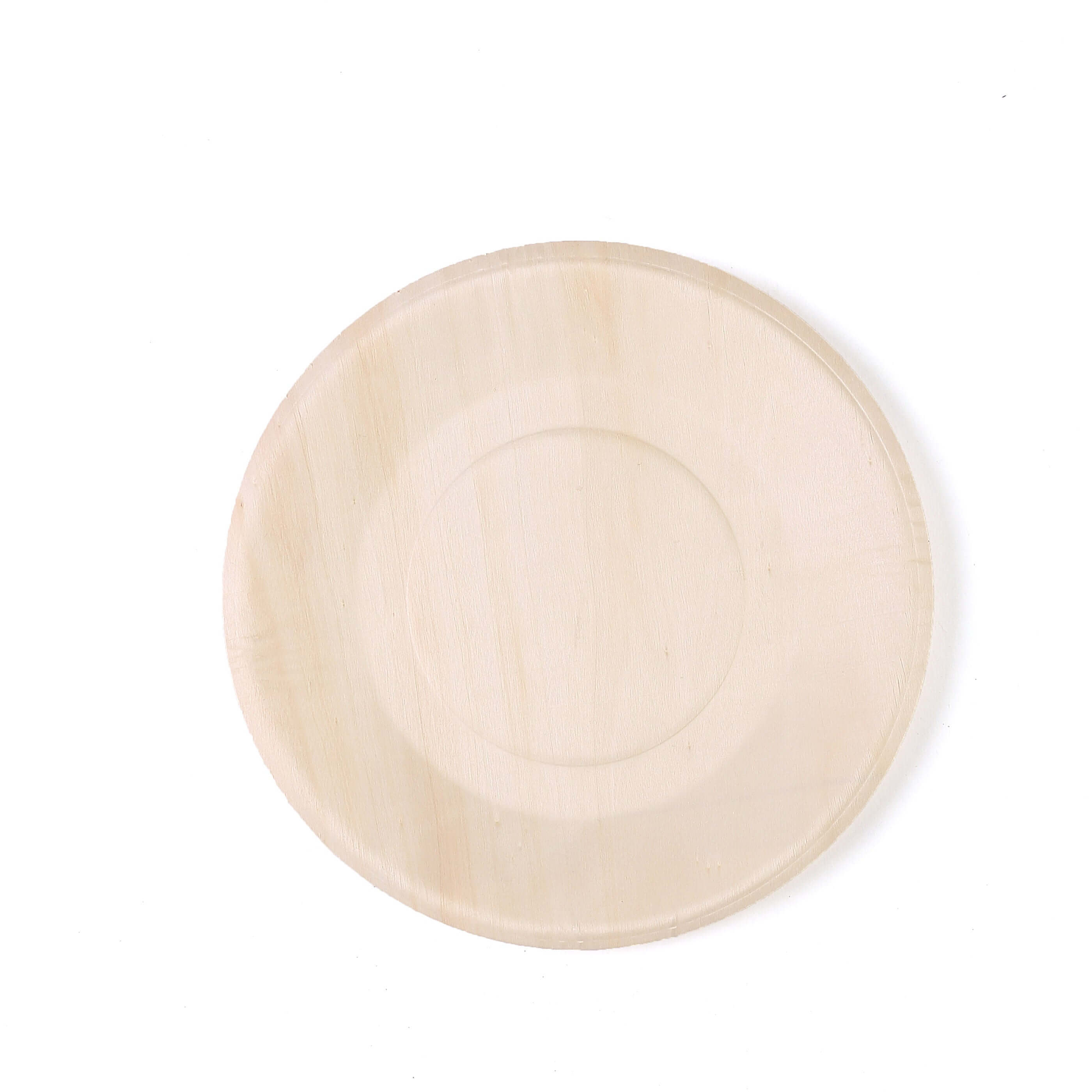 25-Pack Birchwood 9" Round Dinner Plates - Natural Eco Friendly Wooden Disposable Plates for Farmhouse-Style Events, Parties & Gatherings
