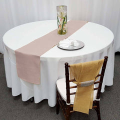 Burlap Jute 14"x108" Table Runner Blush - Rustic Boho Chic Tabletop Decor