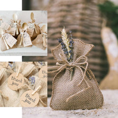 10 Pack 4" Natural Jute Mini Burlap Sack Wedding Party Favor Bags