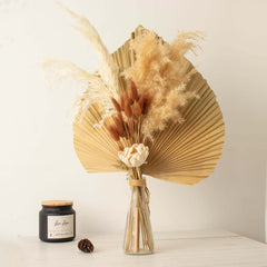50-Pack Dried Bunny Tail Grass Brown - Rustic Chic Lagurus Ovatus Rabbit Tail Ornamental Grass for Modern Farmhouse Decor Event Styling & Floral Displays 15"