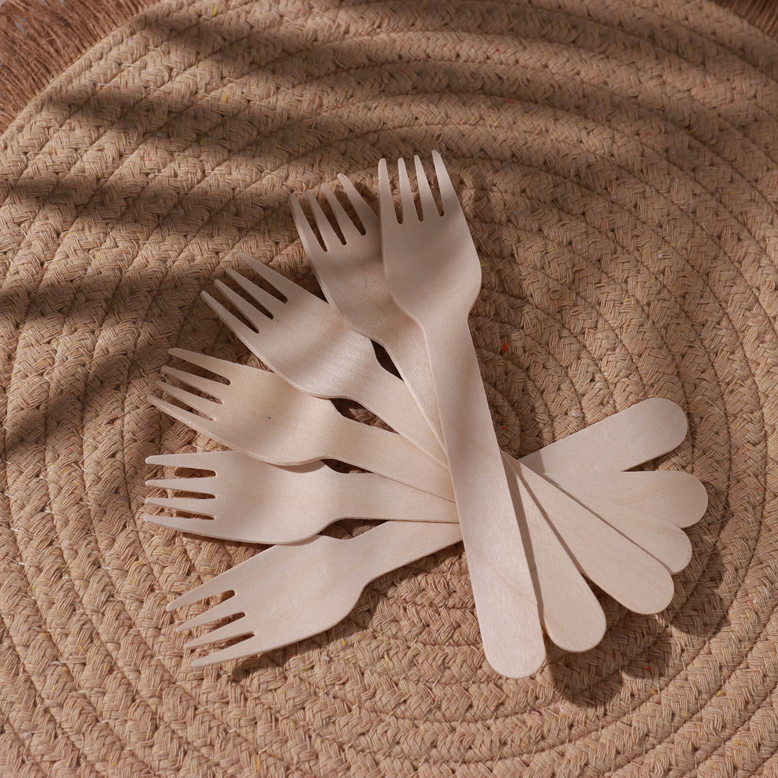 100-Pack Birchwood Forks Natural - Eco Friendly Biodegradable Wooden Utensils for Rustic Themes & Outdoor Parties 6"