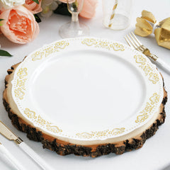 12" Dia Natural Wood Charger Plates With Bark Edge Wood Slice Chargers Rustic Wedding Table Settings