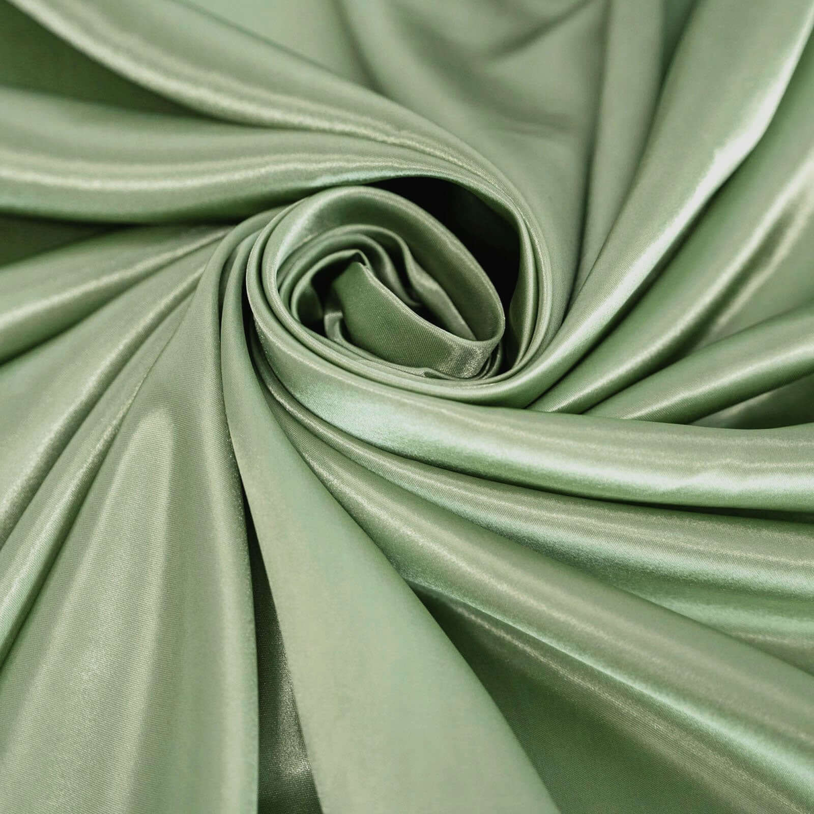 Satin Rectangular 90"x156" Tablecloth Sage Green - Seamless Table Cover