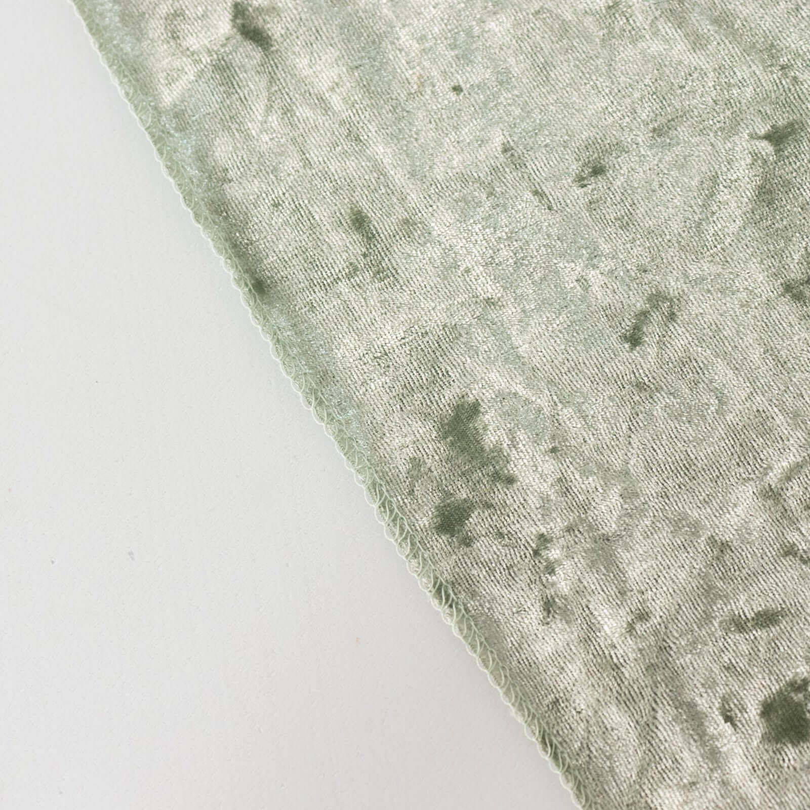 Premium Crushed Velvet 120" Round Tablecloth Sage Green - Reusable Soft & Stylish Seamless Table Cover