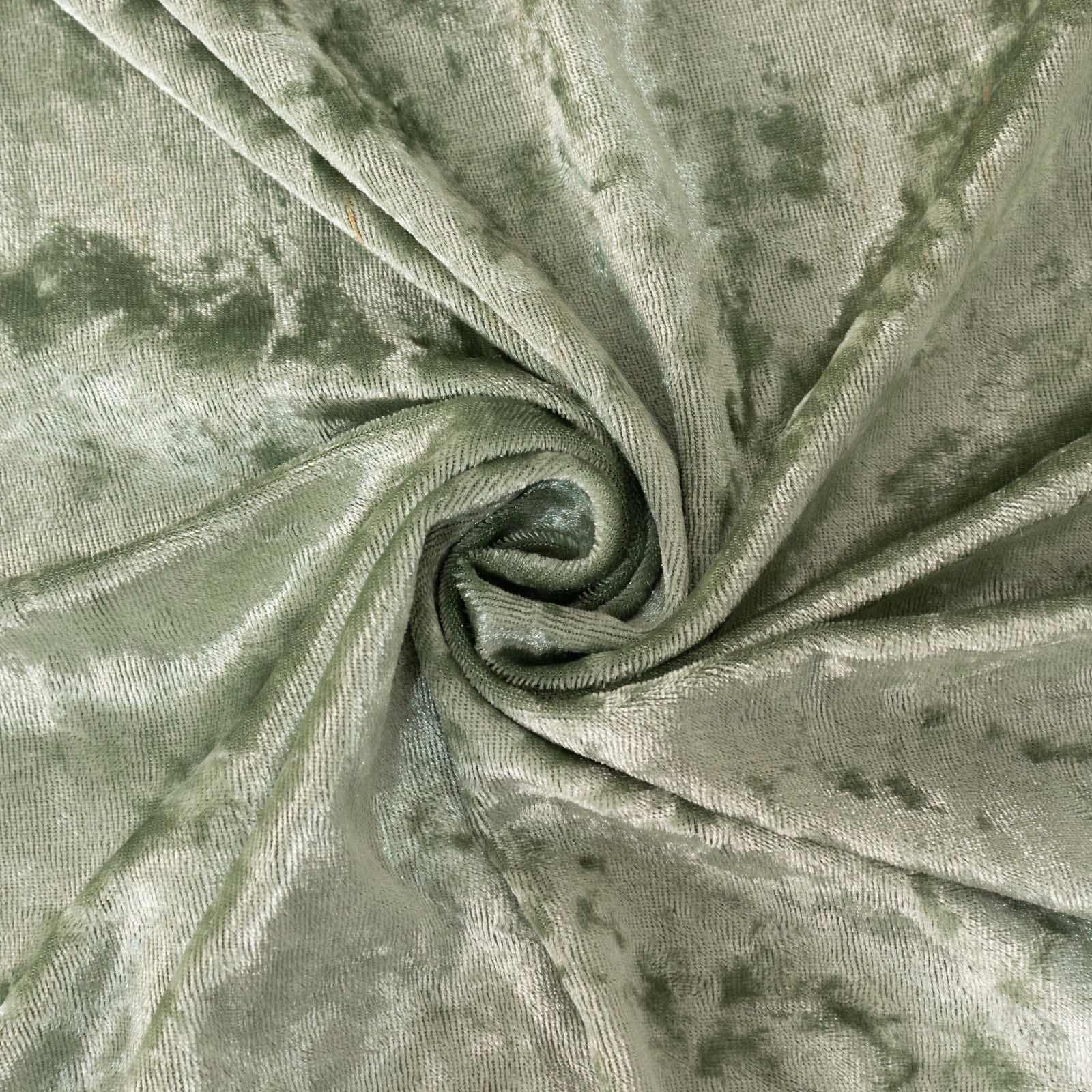Premium Crushed Velvet 90"x132" Rectangle Tablecloth Sage Green - Reusable Soft & Seamless Table Cover