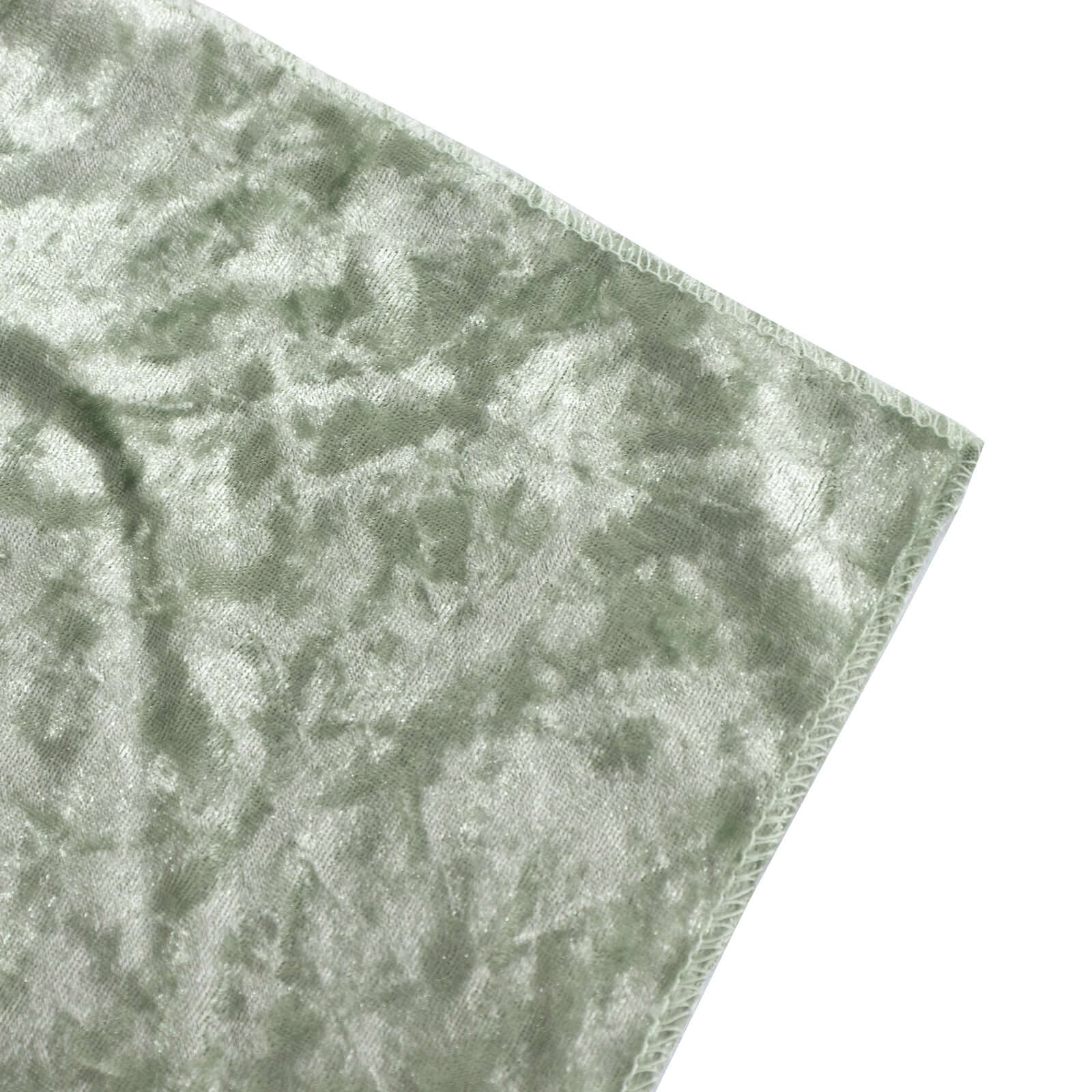Velvet 72"x72" Table Overlay Square Tablecloth Sage Green - Premium Crushed Design for Stylish Celebrations