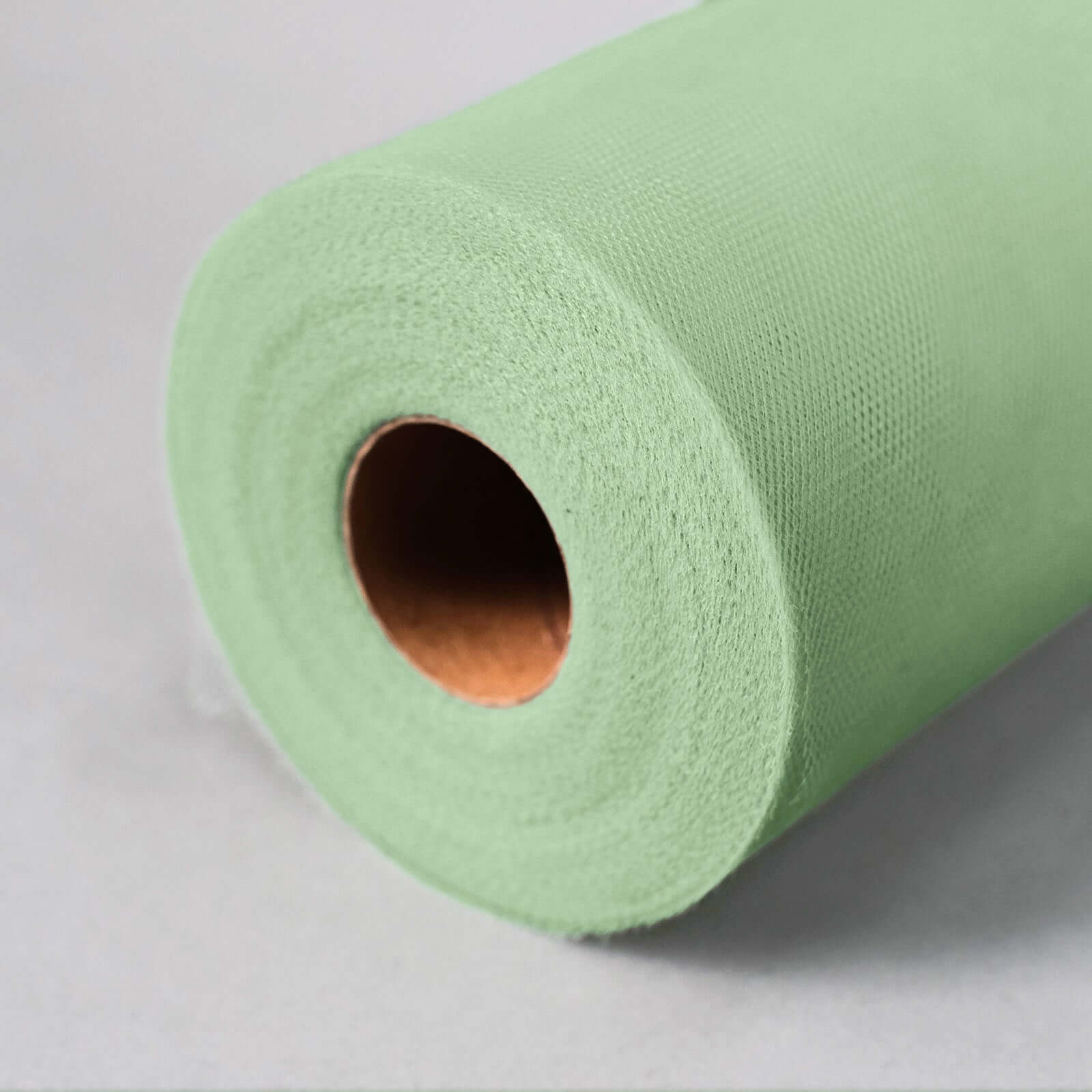 6"x100 Yards Sage Green Tulle Fabric Bolt, Sheer Fabric Spool Roll For Crafts