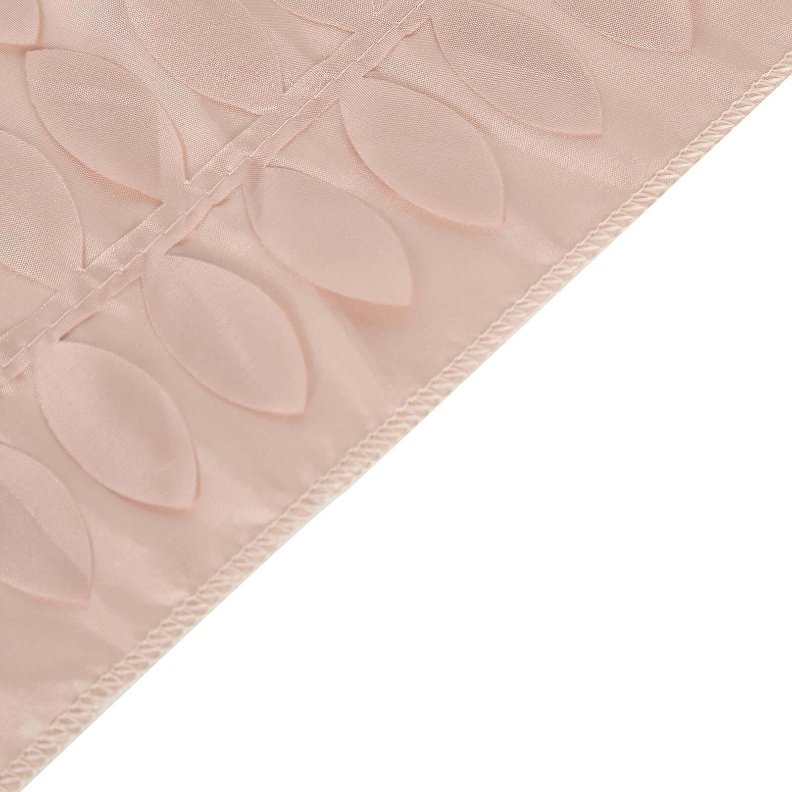 Taffeta Fabric 12"x108" Table Runner Dusty Rose - 3D Leaf Petal Design