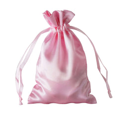 12 Pack 4"x6" Pink Satin Drawstring Wedding Party Favor Gift Bags