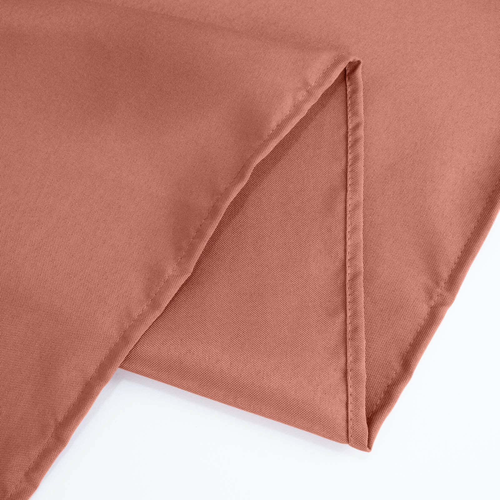 Premium Polyester 70"x70" Table Overlay Square Tablecloth Terracotta (Rust) 220GSM Wrinkle-Resistant Table Cover