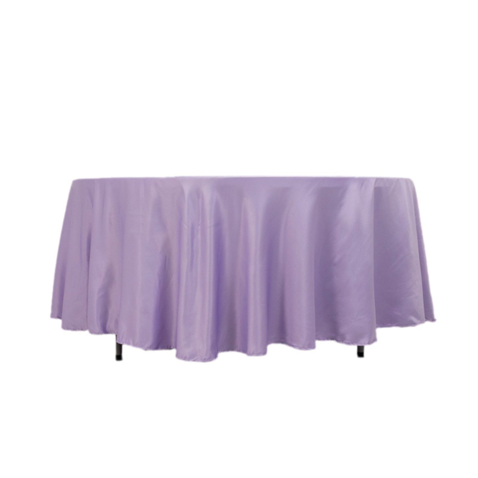 Lamour Satin 108" Round Tablecloth Lavender Lilac - Durable & Silk-Like Table Cover