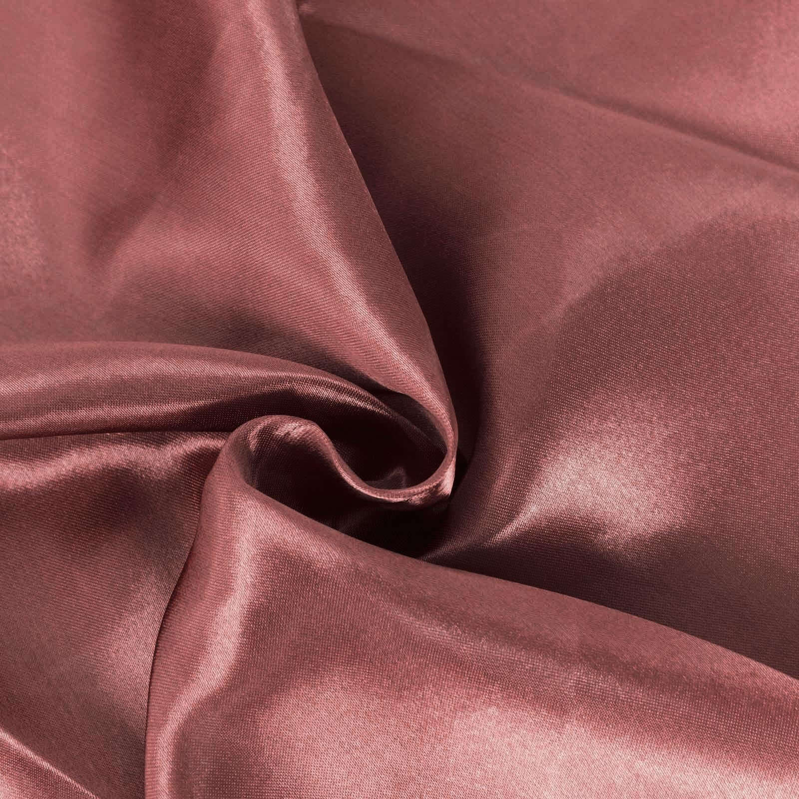 Satin Rectangular 90"x156" Tablecloth Cinnamon Rose - Seamless Table Cover