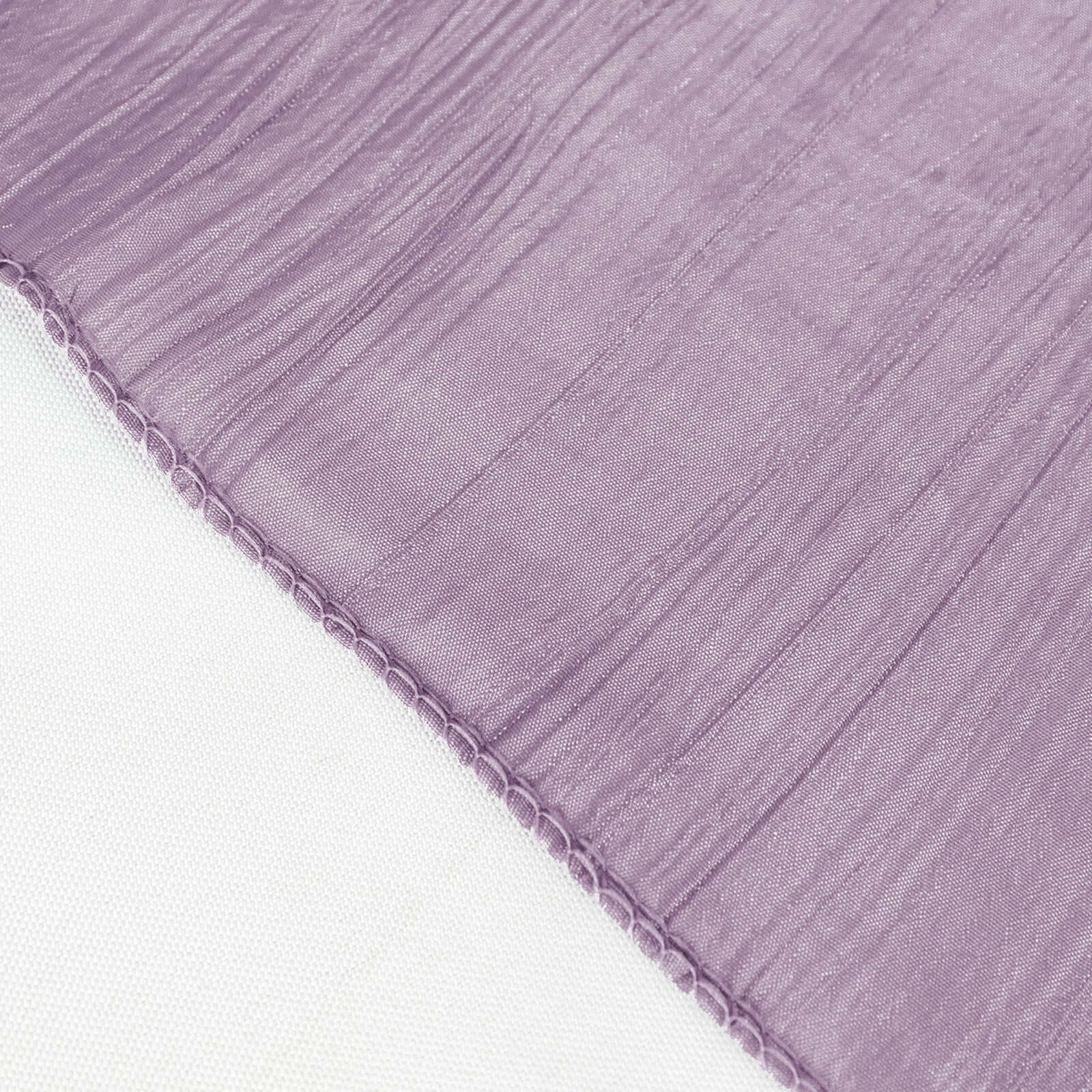 Taffeta 90"x90" Table Overlay Square Tablecloth Violet Amethyst - Accordion Crinkle Table Cover
