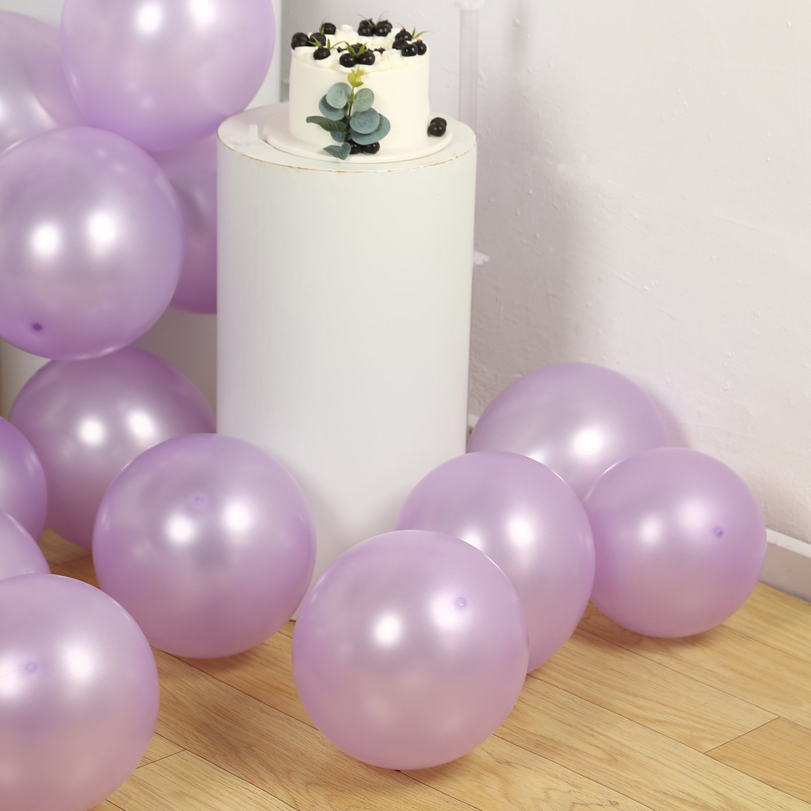 50 Pack Lavender Lilac Biodegradable Balloons, 12" Thickened Extra Strong Eco-friendly Latex Helium Party Balloons