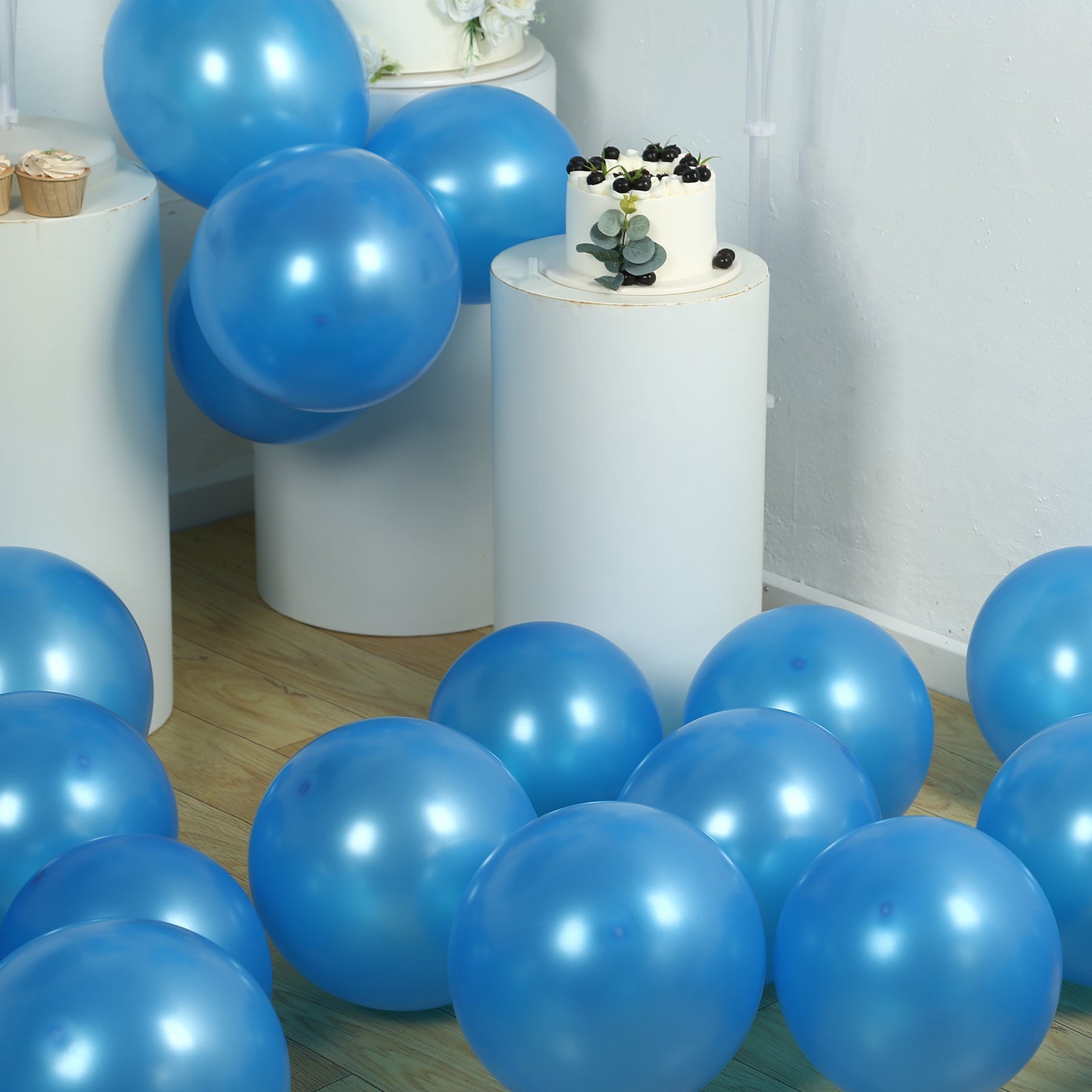 50 Pack Royal Blue Biodegradable Balloons, 12" Thickened Extra Strong Eco-friendly Latex Helium Party Balloons