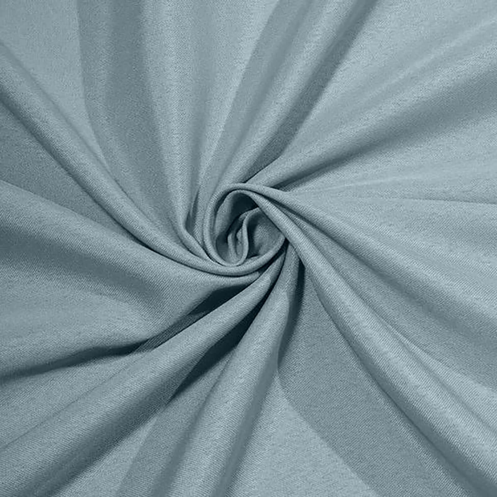 Polyester 132" Round Tablecloth Dusty Blue - Seamless Chic Table Cover
