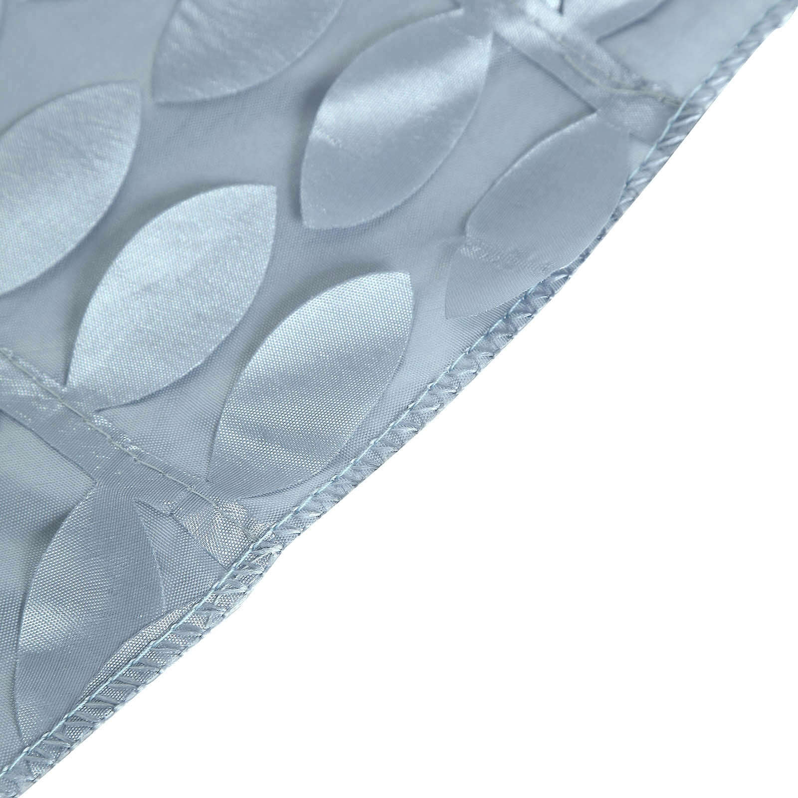 Taffeta 90"x156" Rectangle Tablecloth Dusty Blue | 3D Leaf Petal Design Seamless Table Cover