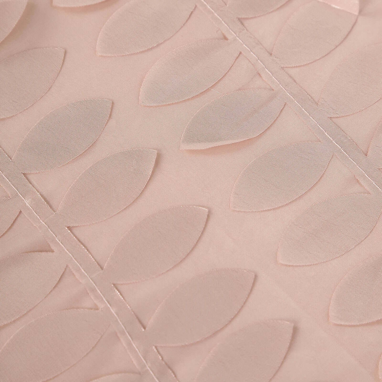 Taffeta 132" Round Tablecloth Dusty Rose | 3D Leaf Petal Design Seamless Table Cover
