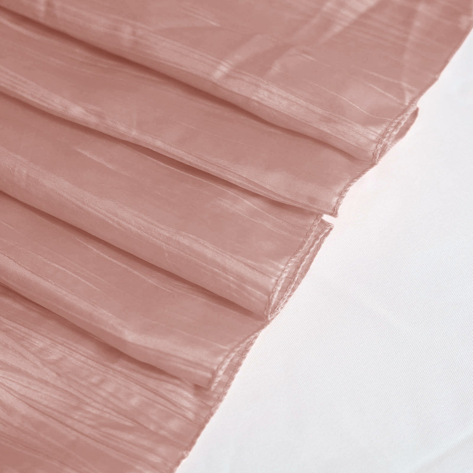 Taffeta 60"x102" Rectangle Tablecloth Dusty Rose - Accordion Crinkle Table Cover